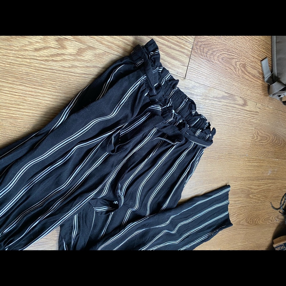 Striped Straight Leg Pants